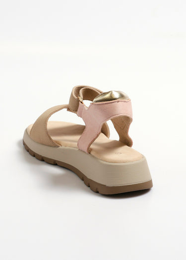 Sandales compensées sportwear chic Beige
