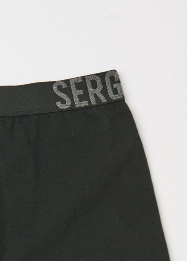 Boxer chiné taille élastiquée Noir