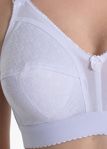 Soutien-gorge couvrant base élastiquée Blanc