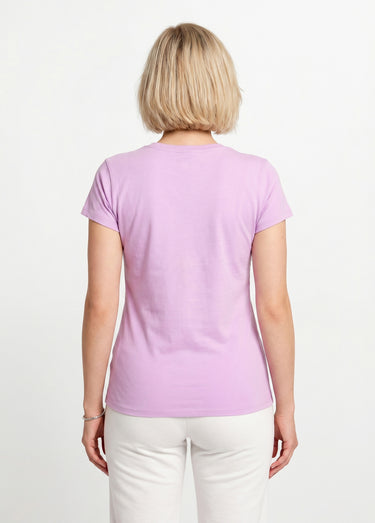 T-shirt court extensible dentelle Parme