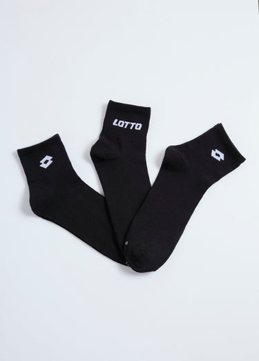 Mi-chaussettes sport à côtes avec logo Noir
