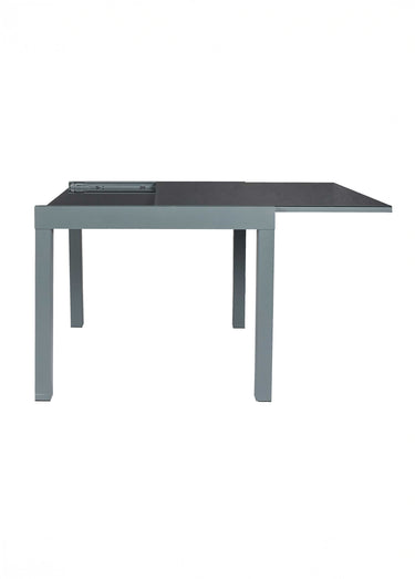 Table de jardin extensible verre, foncé Gris