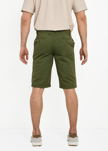 Bermuda pur coton, style chino Kaki