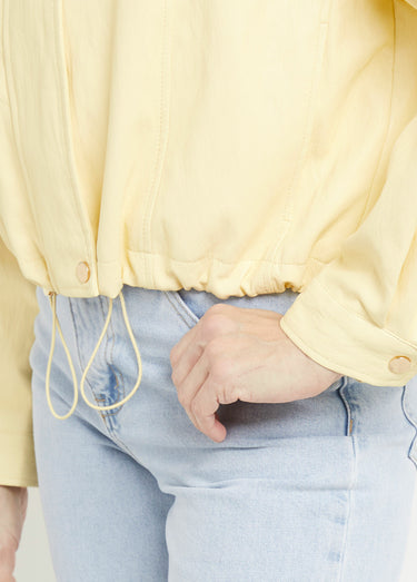 Blouson motard en simili cuir pastel Jaune Clair