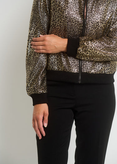 Veste style bomber imprimé métallisé Animalier