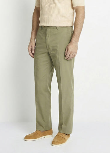 Pantalon ceinture ajustable invisible polycoton Kaki