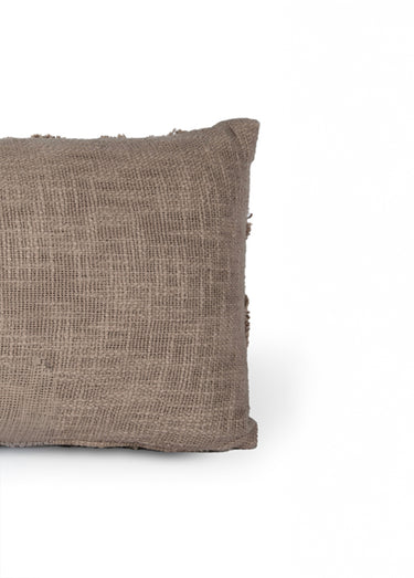 Coussin déco, motif en relief losanges Taupe