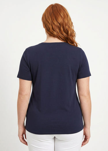T-shirt court manches courtes Marine