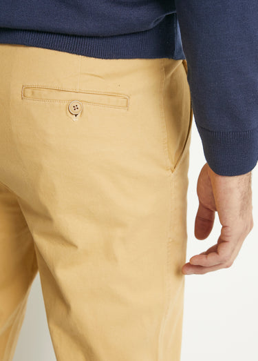 Pantalon chino droit toile Beige