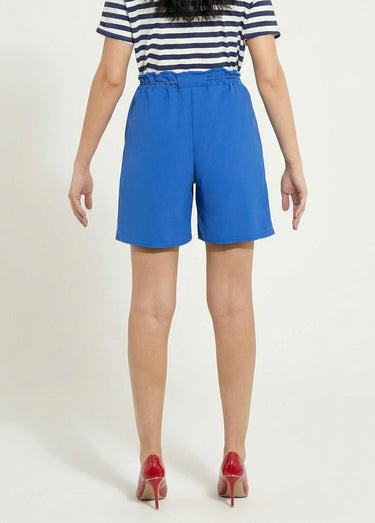 Short souple élastiqué, Essentiel Bleu Vif