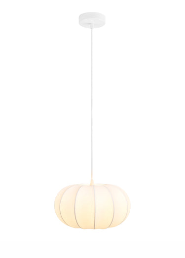 Suspension lumineuse ovale 28cm COVENTRY Blanc