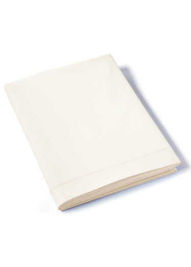 Drap plat percale de coton uni REPOS Beige Naturel