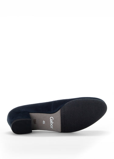 Escarpins cuir nubuck avec bord écailles Marine