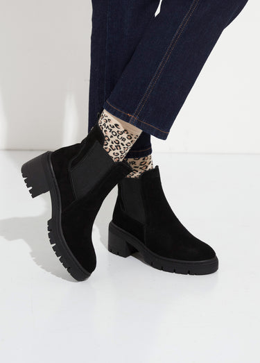 Boots Chelsea élastique fantaisie Noir