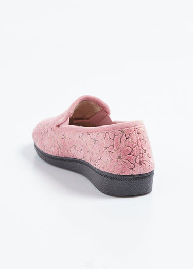 Chaussons élastiqués grande largeur Rose