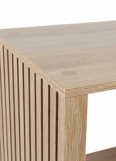 Meuble rangement 4 cases, bois claustra Marron