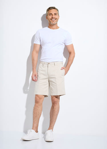 Bermuda chic en twill de coton Ecru