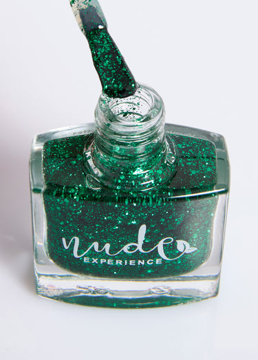 Vernis à ongles peel-off pailletté, Sapin Vert