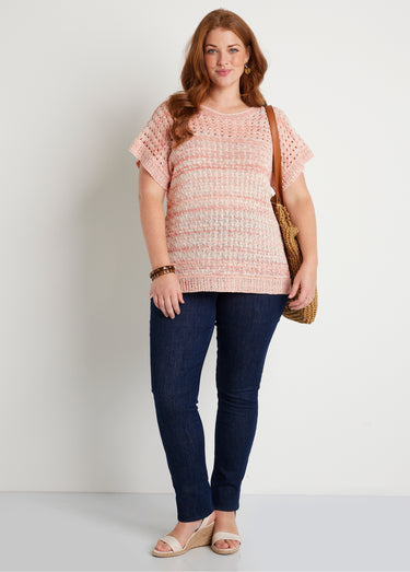 Pull ajouré col rond Tomette