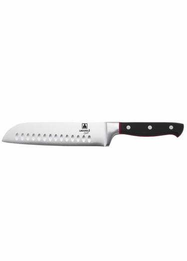 Couteau santoku acier 32cm Market Noir/Rouge