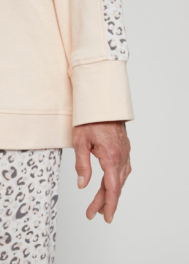 Pyjama manches longues coton interlock Rose imprimé