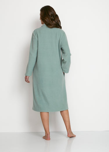 Peignoir robe de chambre polaire uni Vert