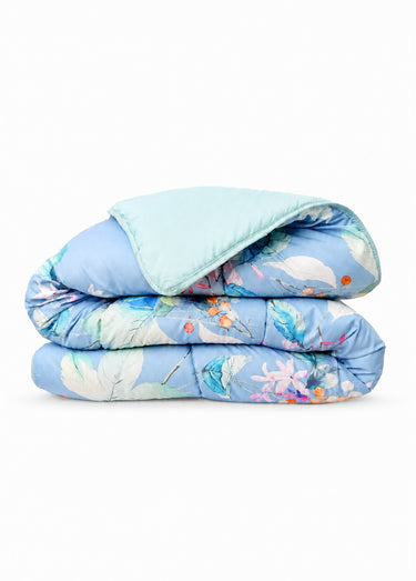 Couette microfibre double face 400 g/m² Imprime/Bleu