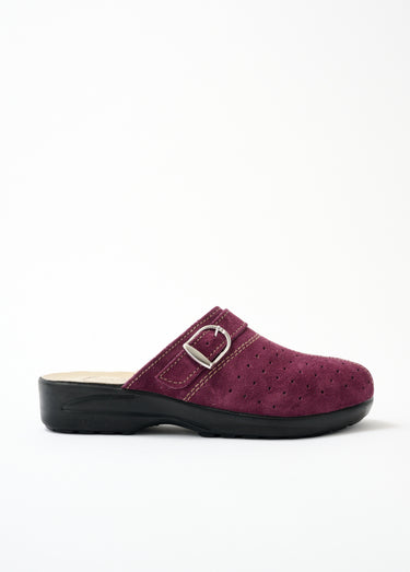 Chaussons mule sabot largeur confort Prune