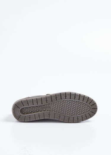 Baskets largeur confort lacées et zippées Marron