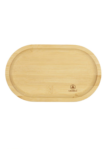 Plateau ovale bambou certifié FSC, 20cm Marron