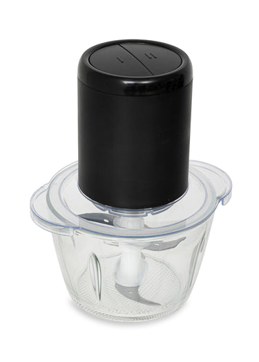 Hachoir sans fil avec bol en verre Noir