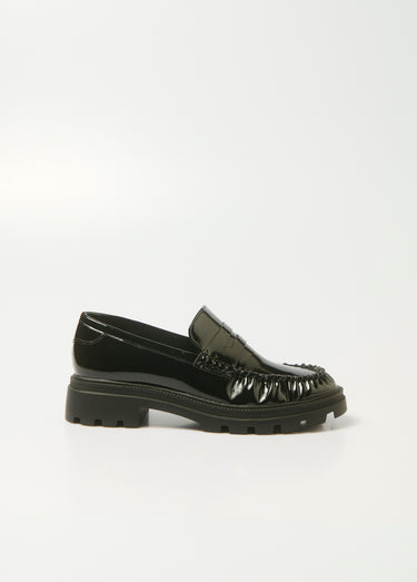 Mocassins vernis semelle crantée épaisse Vernis Noir