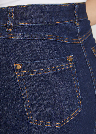 Jupe trapèze en jean stretch Indigo