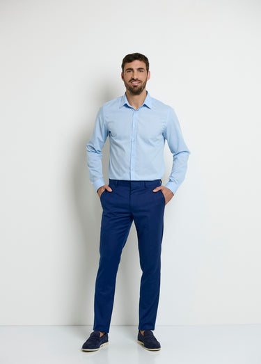 Pantalon de ville poches italiennes Bleu