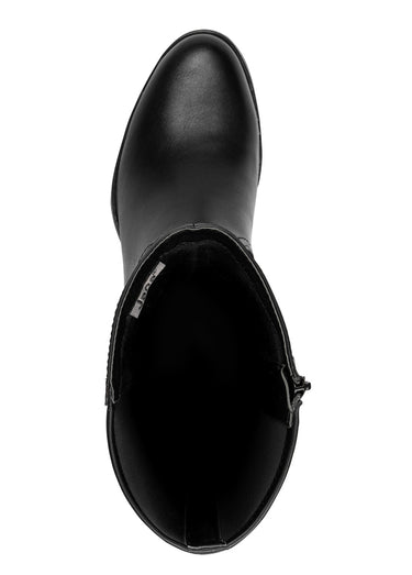 Bottes hautes à talon large Noir