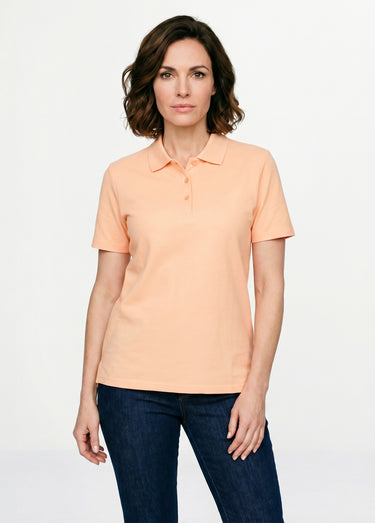 T-shirt maille piquée coton col polo Melon