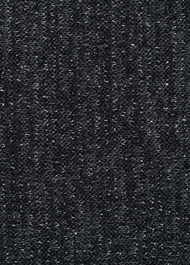 Coupon tissu habillement, jersey métallisé Noir