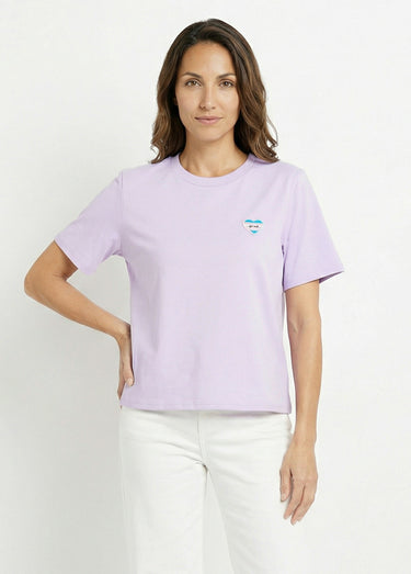 T-shirt manches courtes patch cœur Good Parme