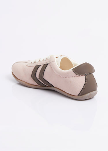 Baskets plates, chevrons simili cuir Rose