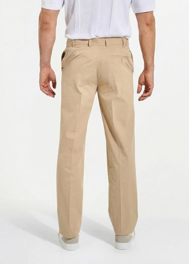 Pantalon ceinture ajustable invisible polycoton Beige