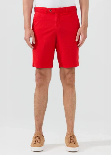 Bermuda chino en toile poches italiennes Rouge