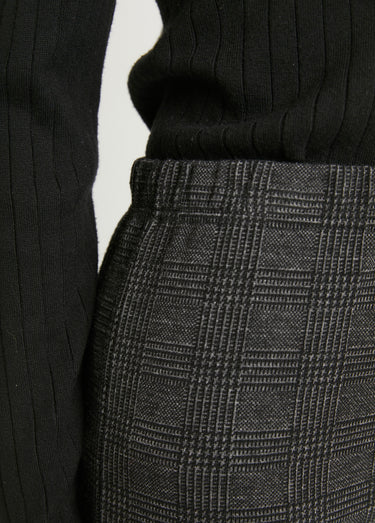 Legging taille élastiquée jersey extensible Carreaux Gris