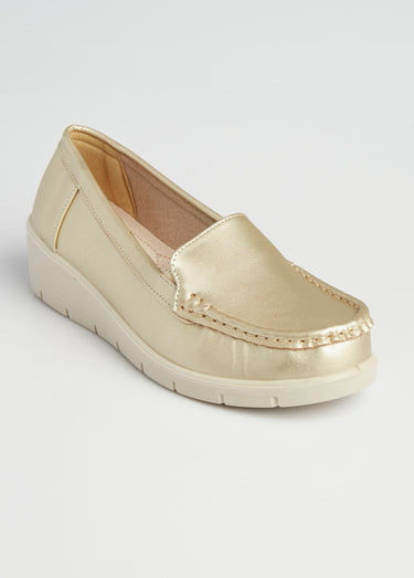 Mocassins avec semelle compensée fantaisie Dore