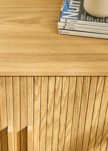 ERNEST Buffet 2 portes coulissantes bois Naturel