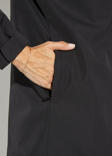 Parka chaude déperlante doublure fourrure Noir