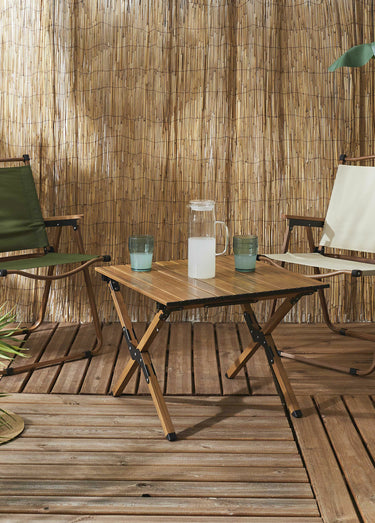 Table basse pliable bois + housse Naturel
