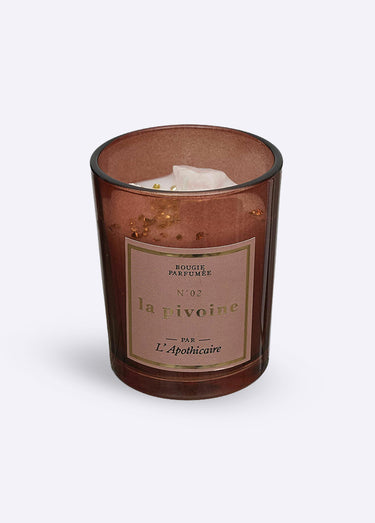 Bougie parfumée avec pierres, 6,5cm Pivoine