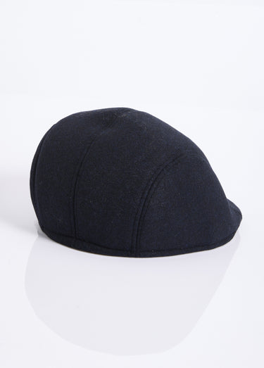 Casquette plate façon lainage Marine