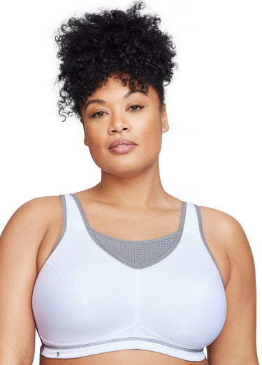 Brassière Sport spécial Grande taille Blanc/Gris