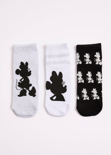 Chaussettes Minnie avec motifs assortis Assortis Gris